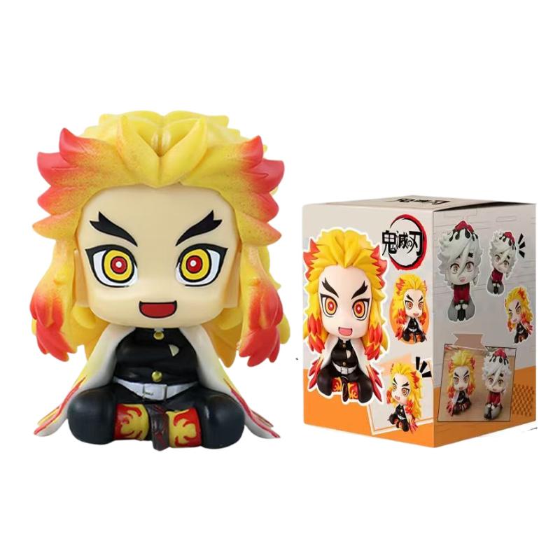 4pcs/set Anime Demon Slayer Action Figure Douma/Shinazugawa Sanemi/Rengoku Kyoujurou/Iguro Obanai Desktop Model Figure Toys Gift