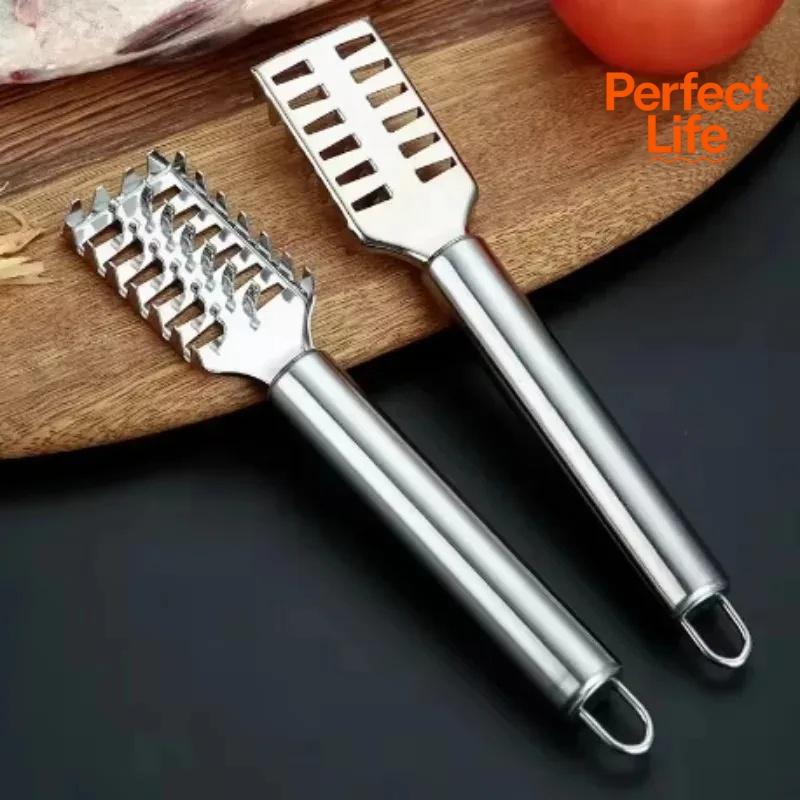 1/2Pcs Stainless Steel Fish Scale Knife with Sawtooth Edge for Scale Scraper Boning Filleting - Kitchen Fish Cleaning Tool