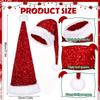 Super Long Sequin Christmas Hat Plush Santa Claus Hats with Long Fluffy Soft Velvet Long-tail Cap Adults Christmas Decoration
