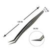 Precision Gold Stainless Steel Eyelash Tweezers - High-Quality Feather Clip for Blooming and Grafting False Eyelashes