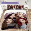 K-POP BLACKPINK Prints Bedding, Duvet Cover and Pillowcases, Birthday Gift (1 Duvet Cover + 2 Pillowcases, Pillow Insert Not included)JM001