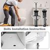 2Pcs Universal Stainless Steel Water Tank Toilet Seat Hinges Bolts Screws Replacement Bathroom Fixture Toilet Lid Fixing Parts