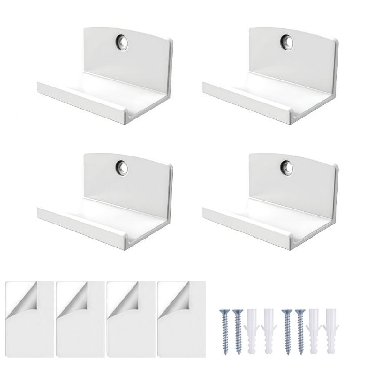 Pack of 4 Wall Mounted Holders for Vinyls Albums Using Sticky Materials Strong Adhesion Easy Installation Home Decors