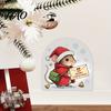 Waterproof PVC Winter Wall Art Christmas Mouse Sticker, Hole Decal, Peel Creative Holiday Gift for Friends And Stick Decor Home Party Festive