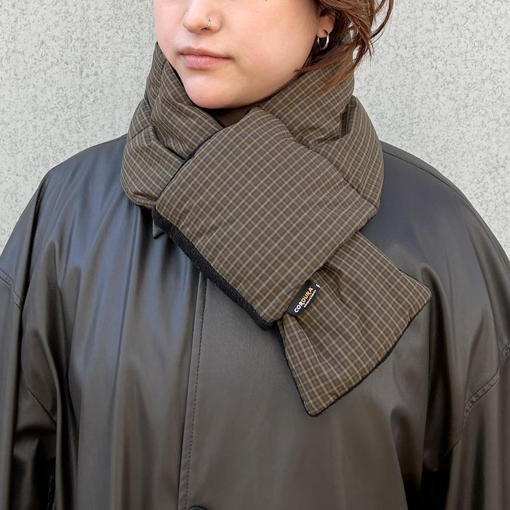 Fular Scurt Basic Ench Carouri Cordura Fular Puf Cordura Carouri Țesătură Japoneză Protecție la Frig Mărime Universală Tartan Bărbați Femei