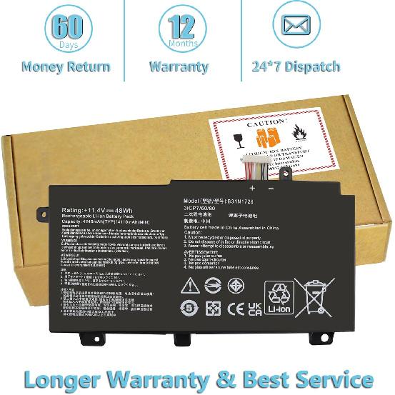 B31N1726 Battery 48WH 11.4V for ASUS TUF Gaming FX504GD FX504GE FX504GM FX505 FX505DT FX505DV FX504 FX504G FX505DU FX505DY FX505GT FX505GE, FX80