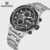 Orologi da uomo di lusso Data luminosa Impermeabile Cronografo Quarzo Orologio da uomo Orologio da polso in acciaio inossidabile