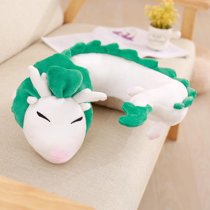 

White Dragon U-Pillow Anime Cute Cartoon U Shape Pillows Plush Doll Kids Toys for Children Birthday 23cm білий