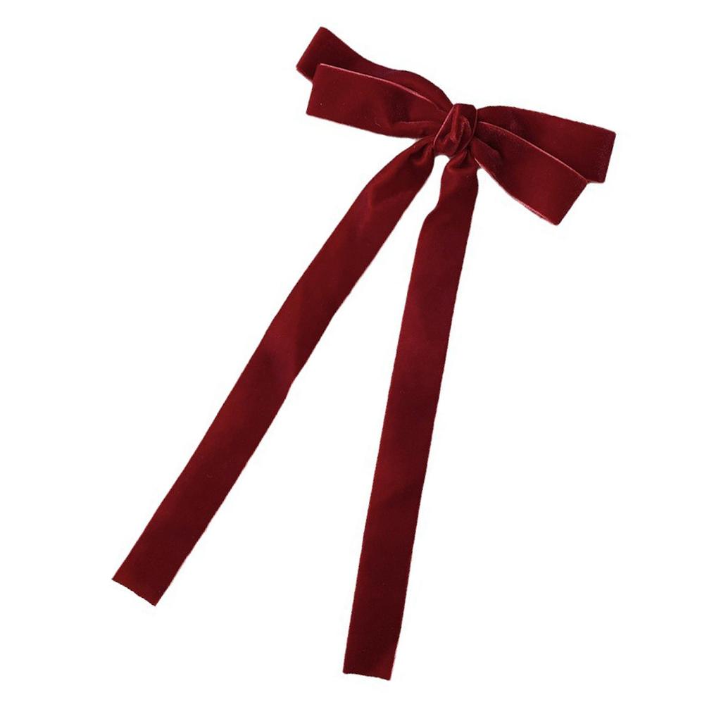 Ribbon Bowtie Hair Clip for Various Hairstyle Nonslip Women Hair Bows Elegant Barrette Hair Clamp for Ponytail and Braid