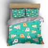 Cute Cartoon Cats Pattern Set Bedding Duvet Cover Set  (1*Duvet Cover 2*Pillowcases, without duvet insert)