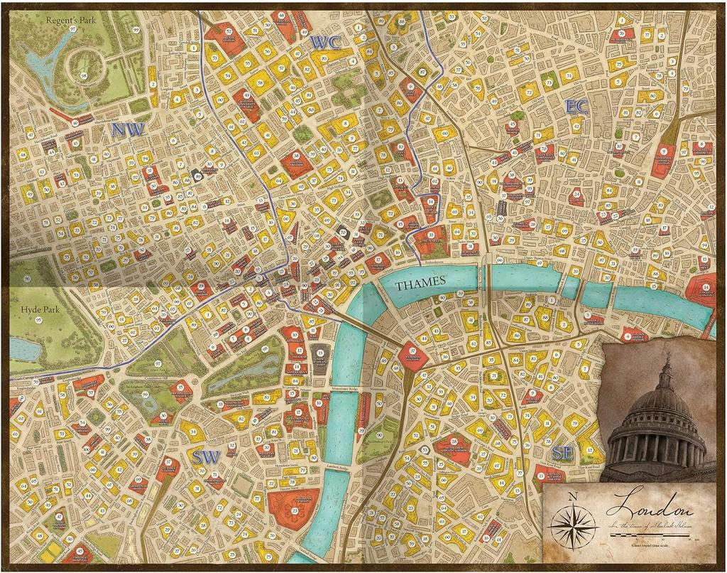 Sherlock Holmes Consulting Detective Carlton House Park Board Game An Enchanting Mystery Game for Kids and Ages 90 Minutes Made by Space - & Queen's -