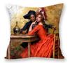 European Royal Woman Beauty Portrait Painting Cushion Covers Decorative Pillow Case For Sofa 45X45cm