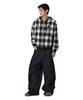 OPENYARD(OY) Reversible Check Hooded Jacket - Black