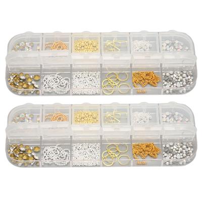 Art Nail Chains Rhinestones Shining Various Sizes Portable Nail Chain Decoration for Nail Salons Beauty Salons SPAs