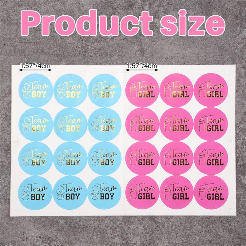 Good-48 Pieces Gender Reveal Stickers Games Team Boy & Team Girl Perfect Gender Reveal Party Supplies Boy And Girl Stickers