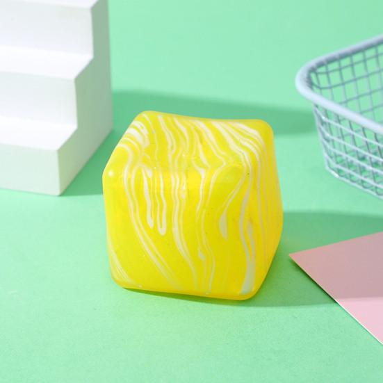 Flow Pattern Cube Squeeze Toy Anxiety Relief Stress Ball Sensory Toy Decompression Stress