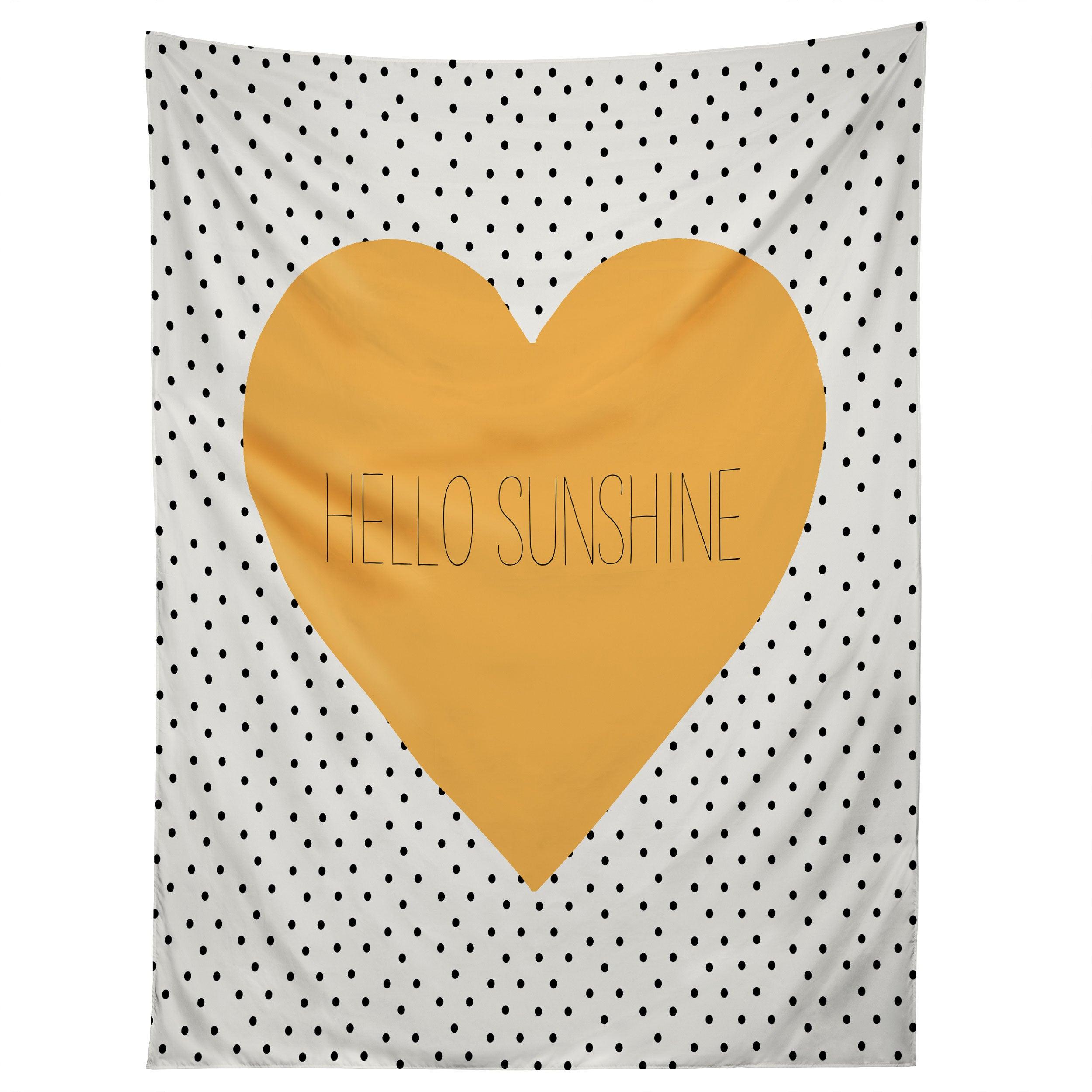 HELLO SUNSHINE HEART tapestry 75x100