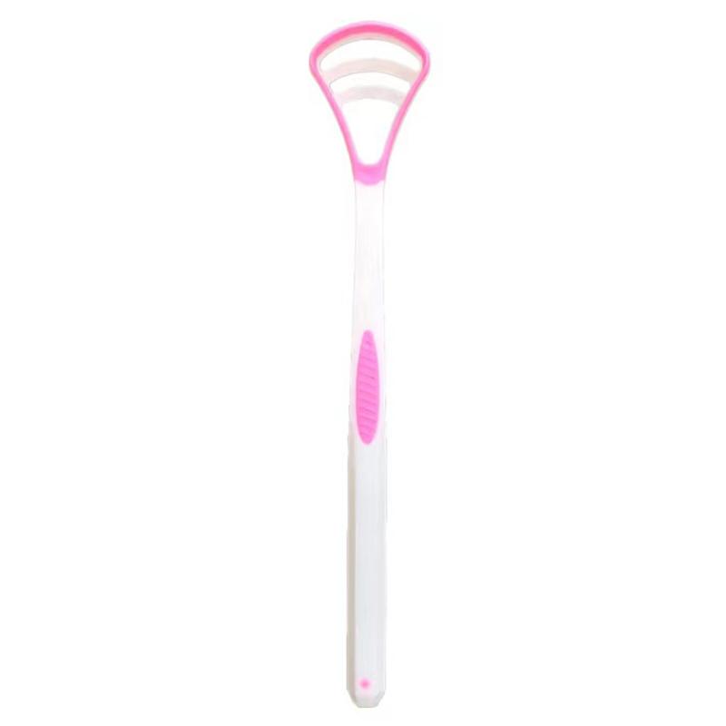1Pcs Silicone Tongue Scraper Ergonomic Handle Double-Sided Fresher Breath Tongue Cleaner Oral Hygiene Tool