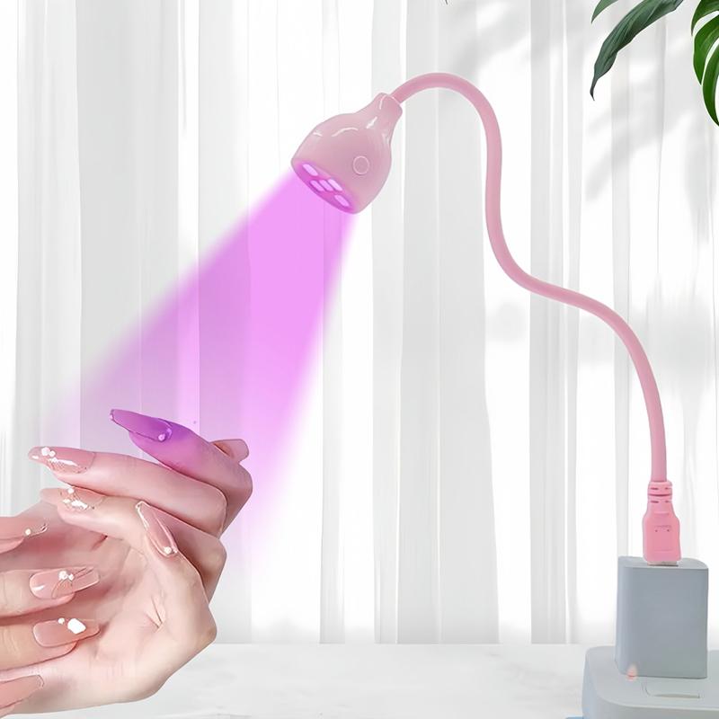 Nail Dryer Light Uv Nail Lamp For Drying Gel Nail Polish Foot Switch Clip-On Flexible Desk Mini Portable Usb For Diy Manicure