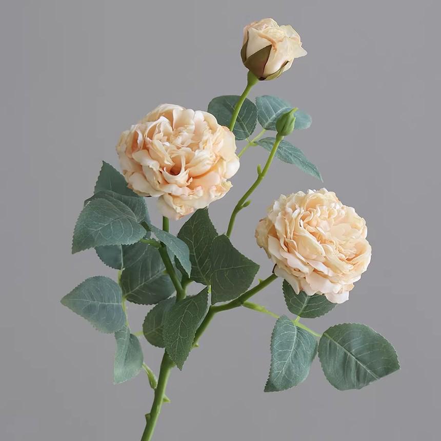 Artificial Retro Roses Flower Arrangement for Living Room, Hotel, or Dining Table - Elegant Entrance Hall Bouquet Decoration