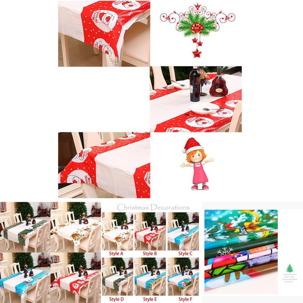 Versatile Snowman Table Cover Cloth In Light Waterproof Pvc Material For Holiday Parties