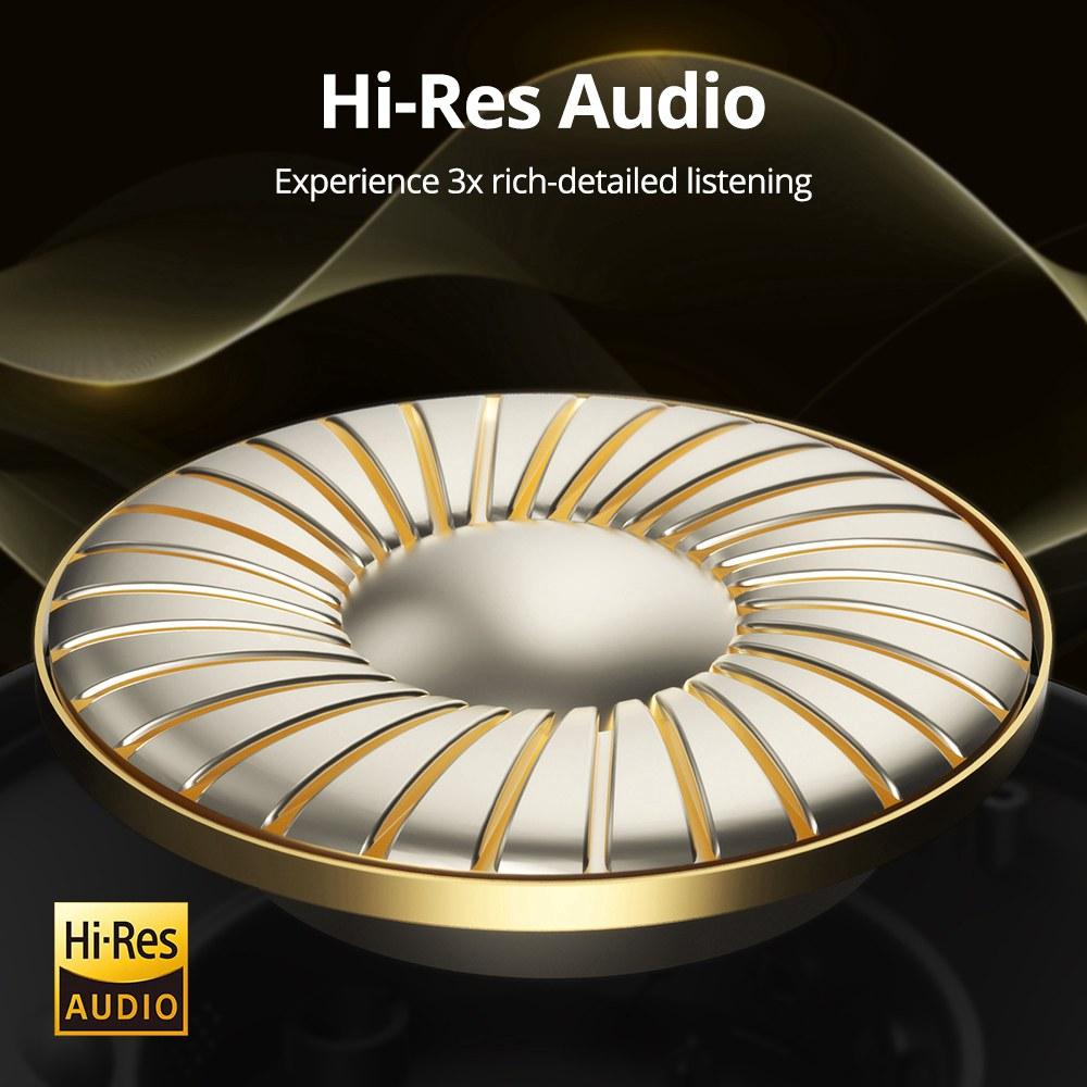 Tronsmart Sounfii Q20S ANC Headphones, Hybrid Noise Cancellation 40dB, 60H Playtime, Hi-Res Audio, Bluetooth 5.3, APP Control, Dual Device Pairing