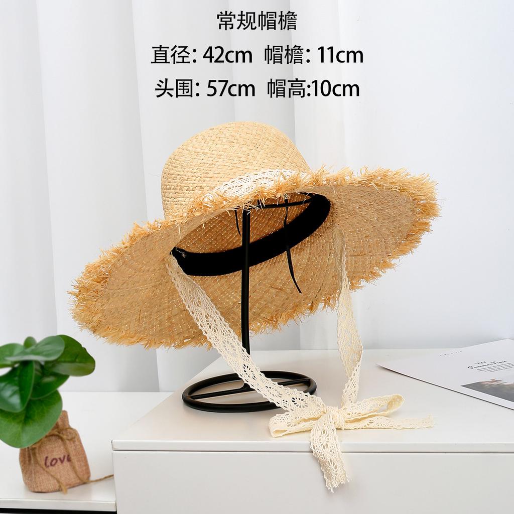 Seaside atmosphere Lafite straw hat strap strap big eaves hat children summer small fresh versatile sun hat