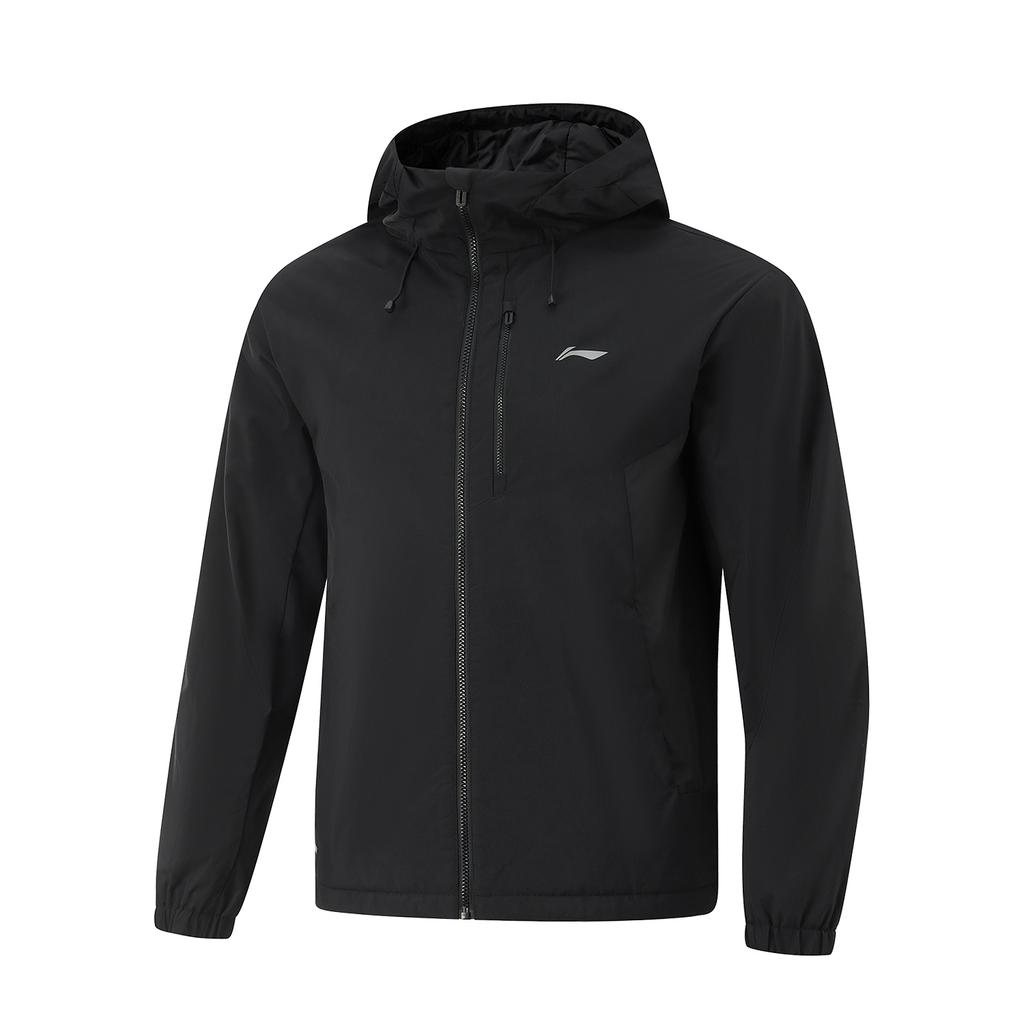 Li-Ning Fitness Series Casual Hooded Warm Cotton Jacket Men Jackets Black AJMU275-1