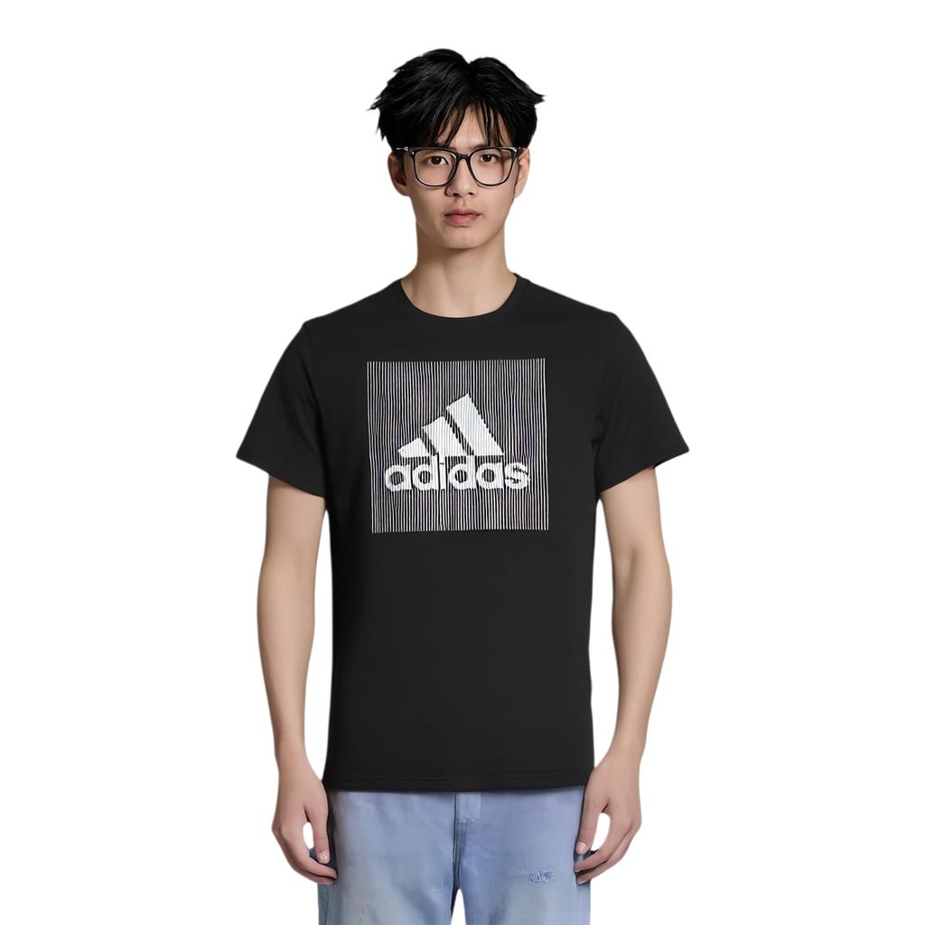 Adidas T Shirts Men's Black Crew Neck Moderate Straight Fit DY8658