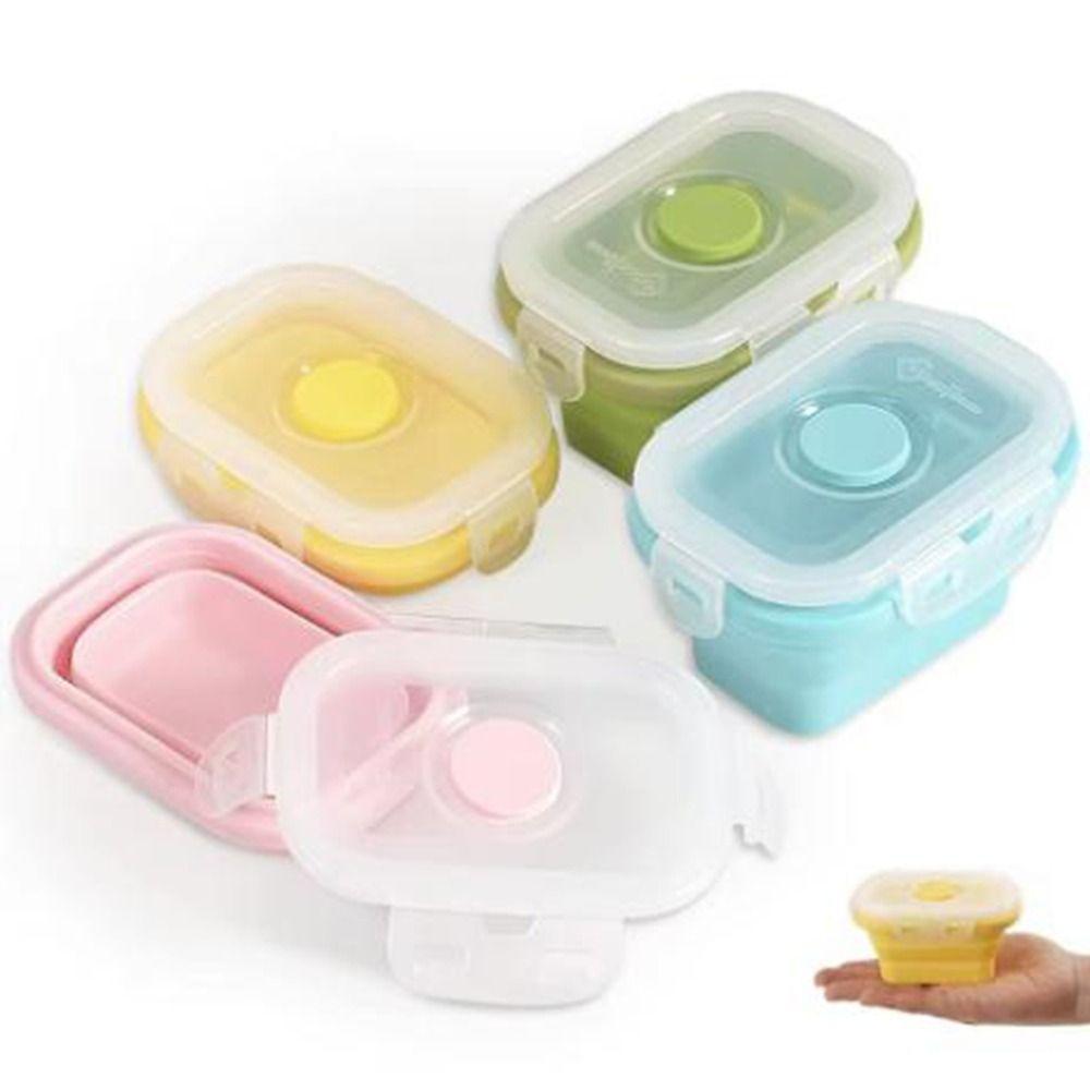 4Pcs 150ml Silicone Food Storage Container Sealed Kids Snack Container  for Home