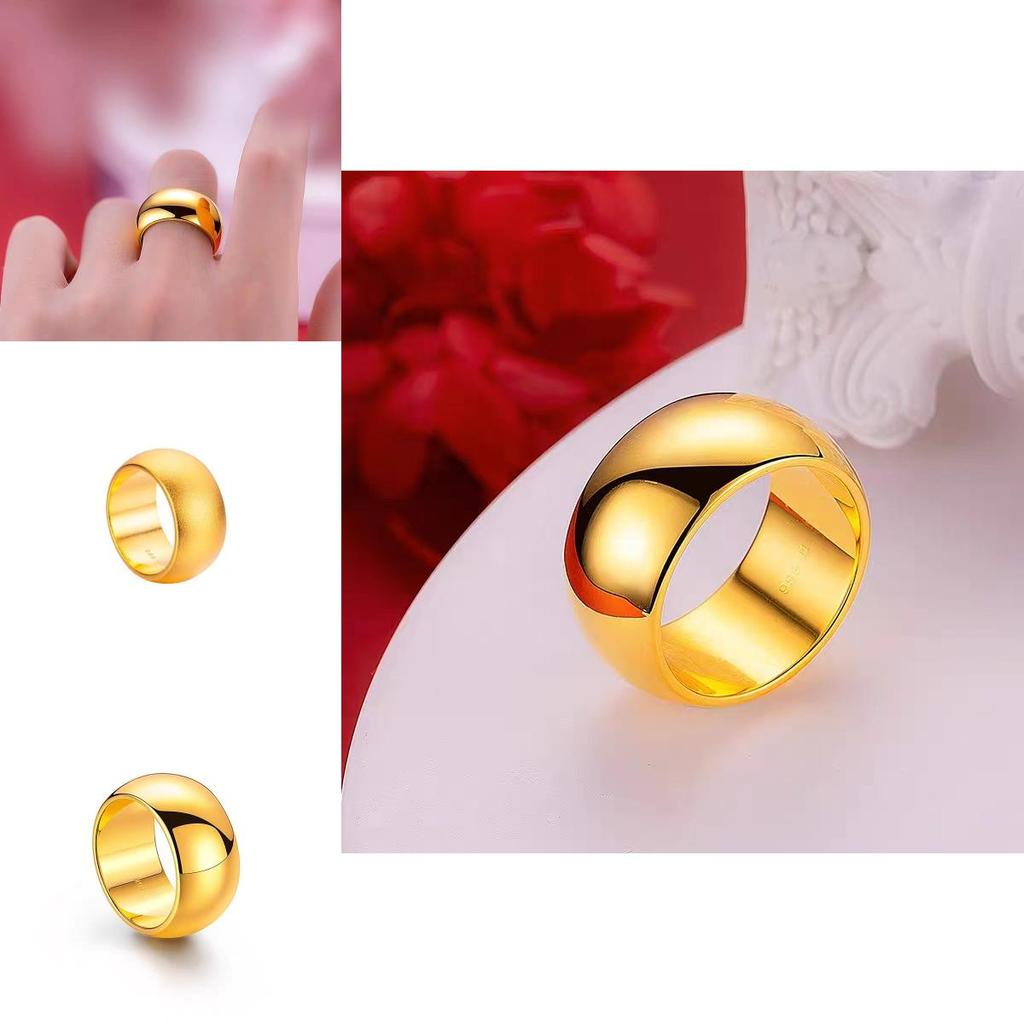Trendy Gold-plated Copper Couple Ring With Smooth And Flawless Finish Perfect For Gift Giving And Celebrating Love