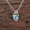 Blue Copper Turquoise Stone Sterling Silver Friendship Day Handcrafted Pendant PP-56-43