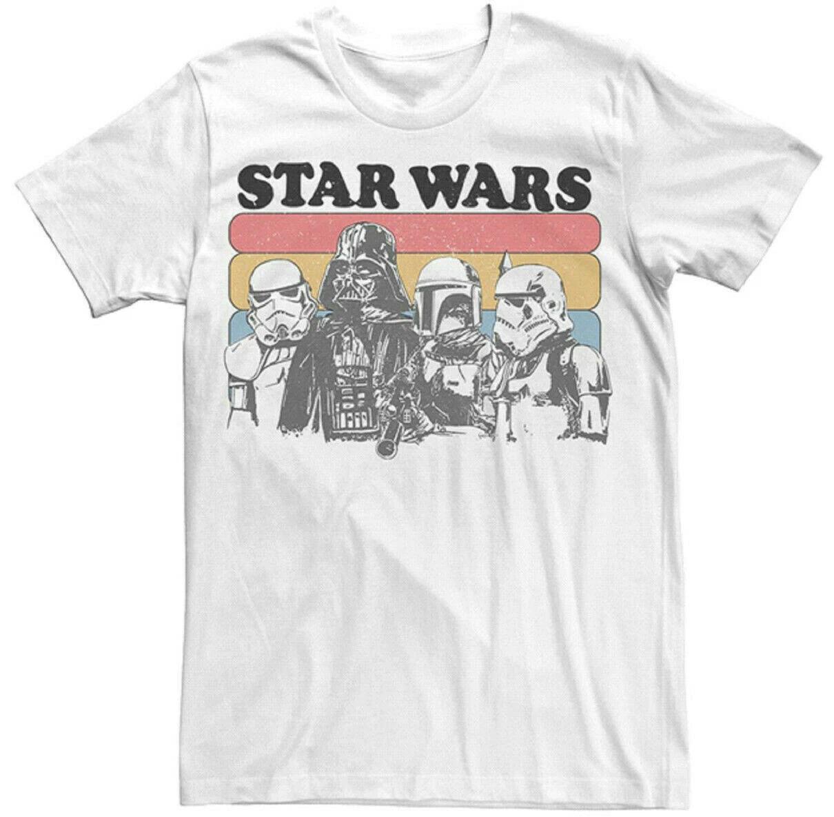 Star Wars, Darth Vader & Stormtroopers Men s White T-shirt - NEW 3XL