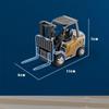 164 Scale Mini RC Forklift, 2.4G 10KMh Fully Proportional Mini RC Transport Vehicle with Controller, Cargo Hook, Forks, and Pallet