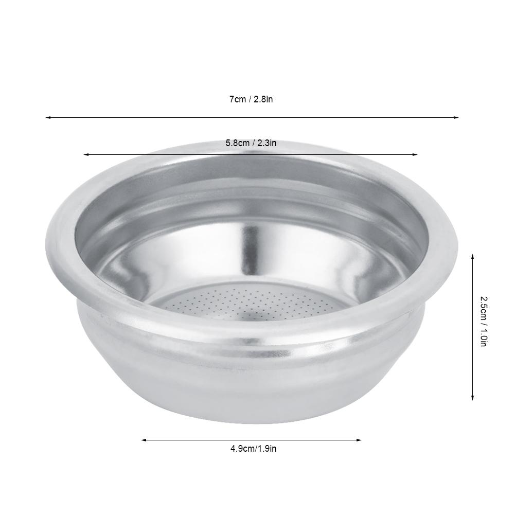 58mm Single Double Porous Filter Bowl Basket Semi Automatic Coffee Machine Bottomless Handle