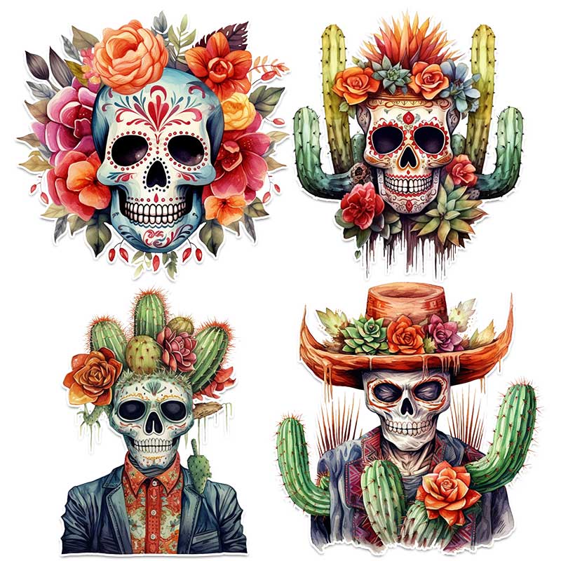 Car Sticker Skull Vinyl Decal Waterproof Rear Window Motorcycle Camper Bumper Truck Laptop Decoration TM354
