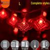 Red Lantern String Lights with Chinese Knots - Outdoor New Year and Lantern Festival Decoration, Flashing Starry Sky LED