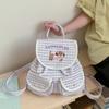 Cute Plaid Girl Travel Backpack Niche Design Cartoon Backpack Women Light Commuter Travel Backpack