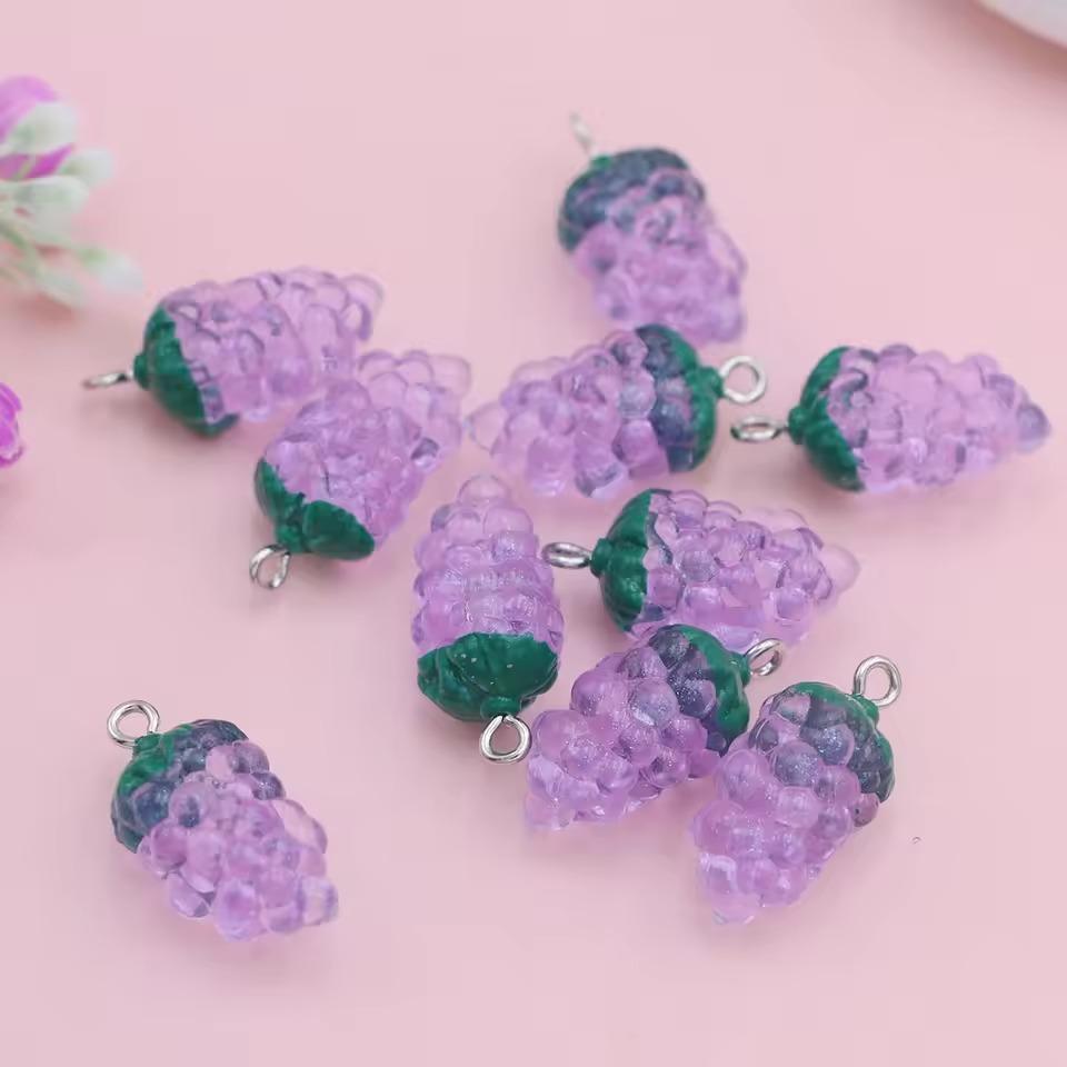 10pcs Yellow Resin Cute Lemon Charms Fruit Pendants for Jewelry Making DIY Necklace Bracelet Earrings Key Chain Accessories