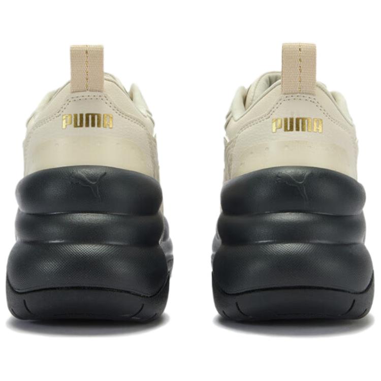 Puma Cilia Wedge Comfortable Versatile Height Increasing Low Top Dad Shoes Women Sneaker Off-White 393915-05