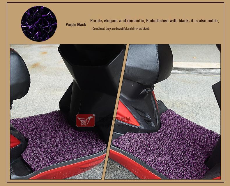 Daikin Niu Non-Slip Rainproof Electric Car Foot Pads - Imitation Calf Fire Cat Pattern