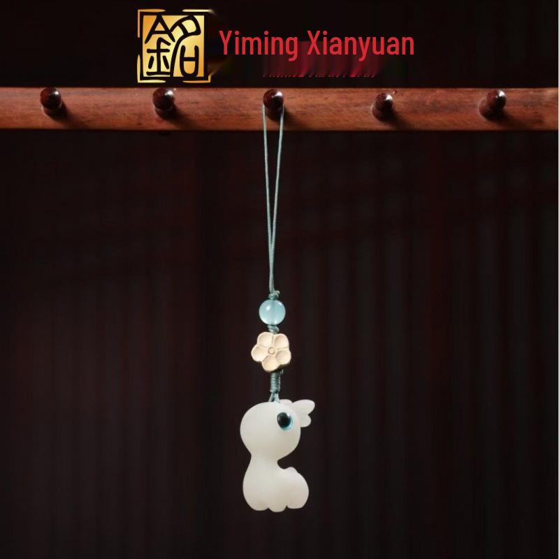 Red Sandalwood Deer Tassel Phone Chain & Keychain Pendant