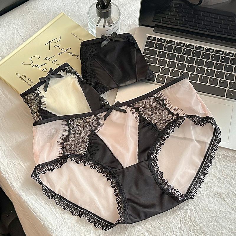 Damen Neue Hochwertige Satin Reine Begierde Spitze Hüftlift Sexy Unterwäsche