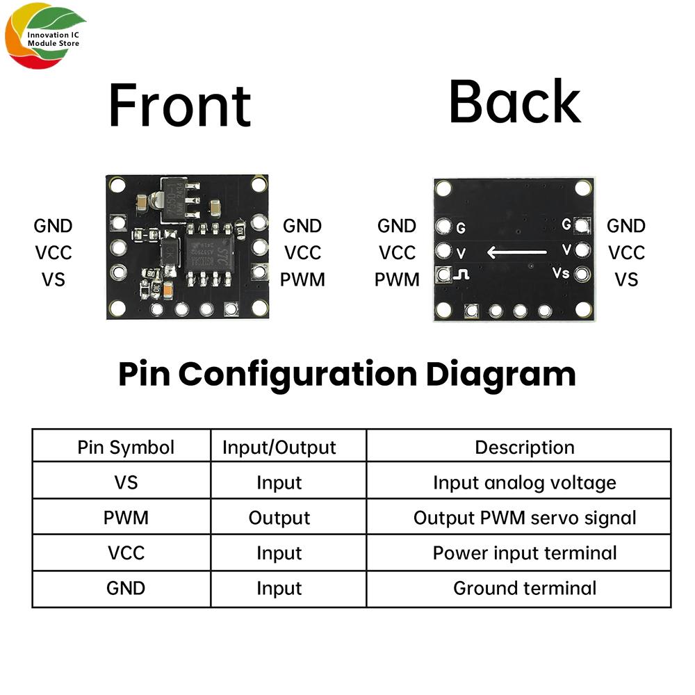Analog Voltage To PWM Signal Converter Module for Servo RC Models and Drones with Multiple Operating Modes