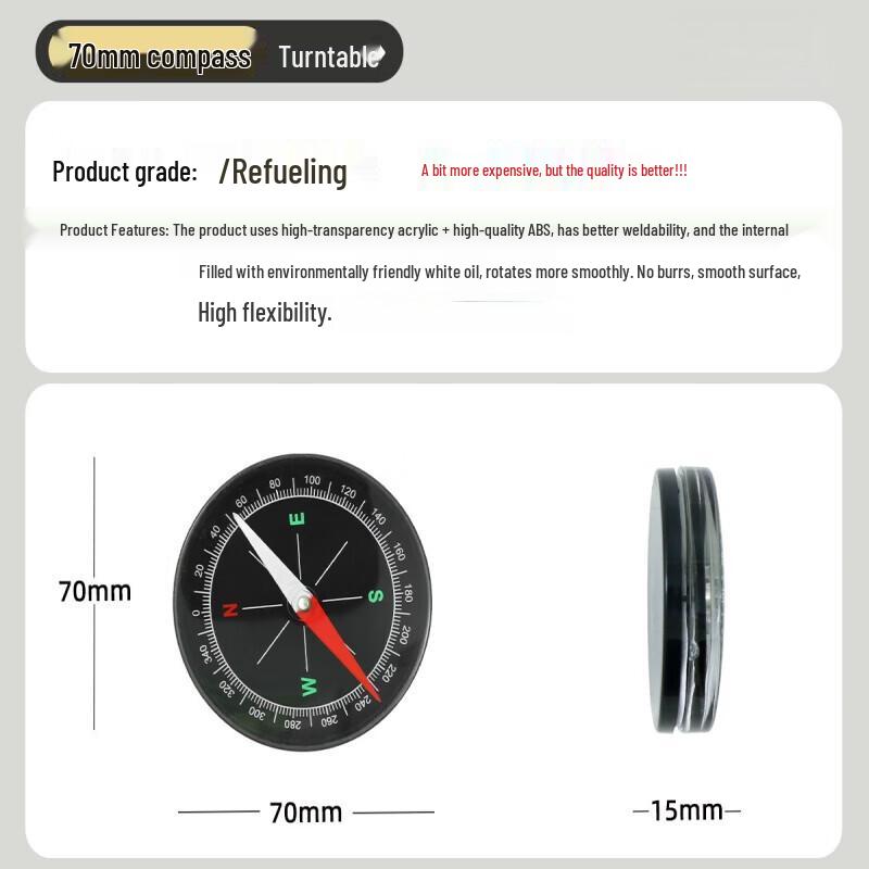 OEING Mini Plastic Compass 70mm