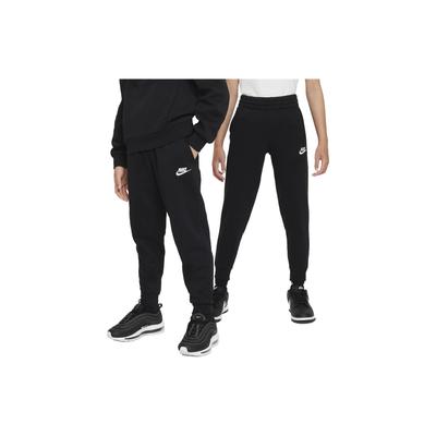 Sportswear Club Fleece Logo Embroidered Elastic Waist Knit Joggers Kids Bottoms Black FD3008-010
