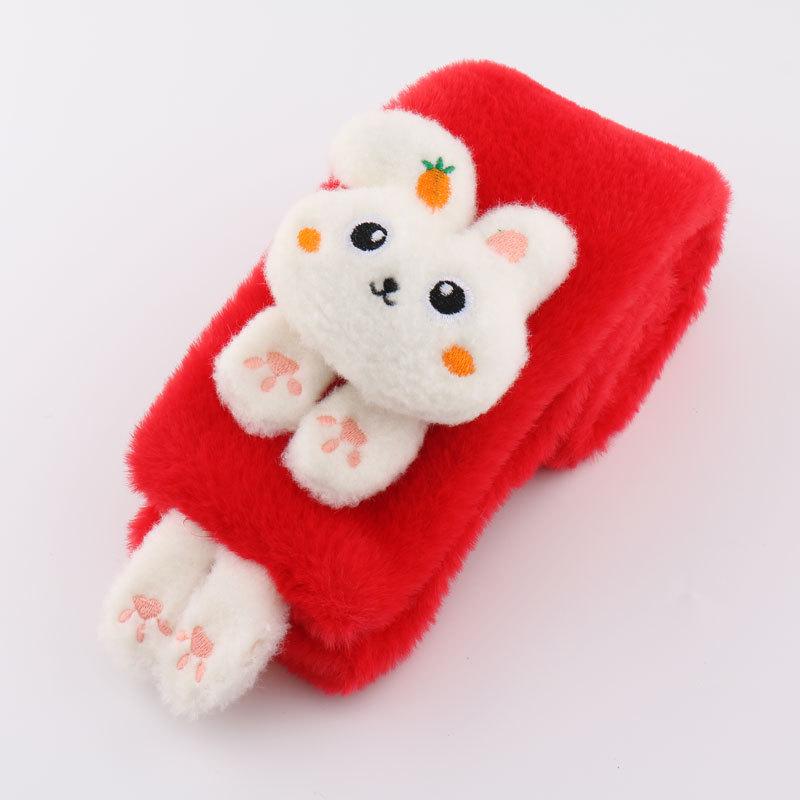Korean Style Winter Plush Rabbit Scarf for Children: Cute, Thick, and Warm Neck Protector
