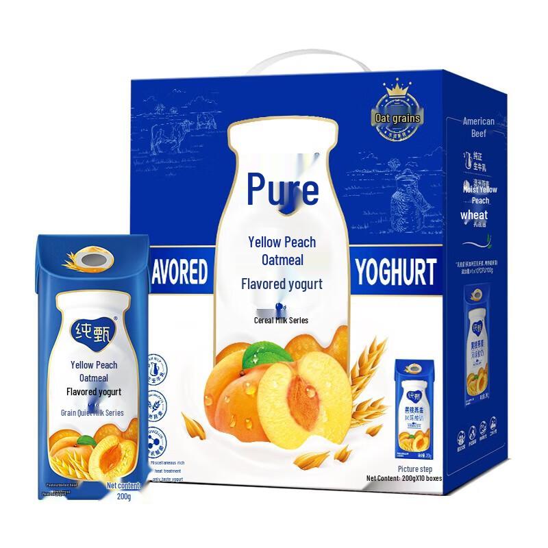Mengniu Chunzhen Yellow Peach Oat Flavored Yogurt
