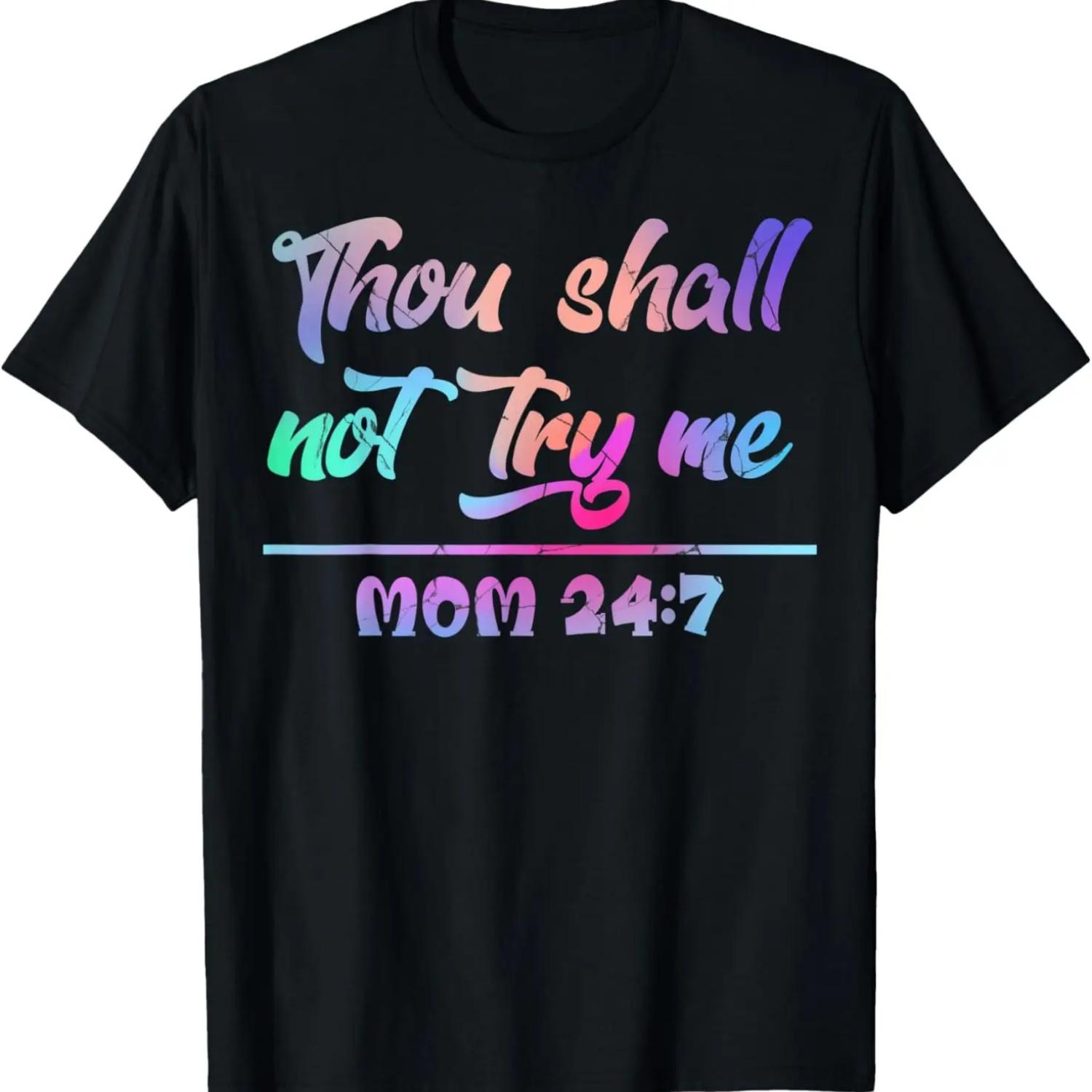 They Shall Not Try Me - Funny Christian Mom T-Shirt S чёрный