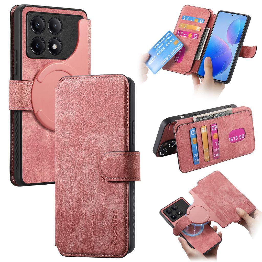 For Xiaomi Redmi K70 Pro 5G/K70 5G/Poco F6 Pro 5G Magnetic Case CASENEO Detachable Leather Phone Wallet Cover